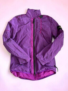 STONE ISLAND Women’s Purple Nylon Zip Jacket Size Small
